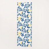 Blue Watercolor Lemon Yogamat (Achterkant)