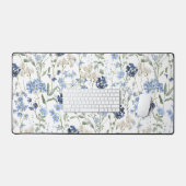 Blue Watercolor Wildflower (Clavier et souris)