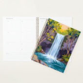 Blue Waterfall | Forest Landscape Nature Painting (Devant avec enveloppe)
