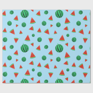 Blue Watermelon Wrapping Paper Cadeaupapier