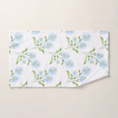 Blue Waterverf Asters Patroon Bad Handdoek (Handdoek)