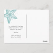 Blue Waterverf Beach Bewegende Aankondiging Kaart (Achterkant)