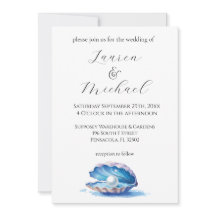 Blue Waterverf Beach Oyster Wedding