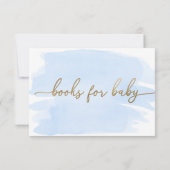 Blue Waterverf Books Request Insert Kaart (Achterkant)