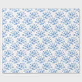 Blue Waterverf Bouquet Pattern Cadeaupapier (Vlak)