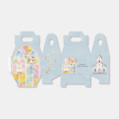 Blue Waterverf Boy 1st. communie Bedankdoosjes (Uitgevouwen)