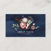 Blue Waterverf Catering Visitekaartje (Voorkant)