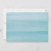 Blue Waterverf Celebration of Life with Photo Kaart (Achterkant)