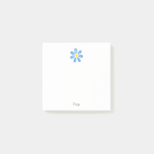 Blue Waterverf Daisy Post-it® Notes (Voorkant)