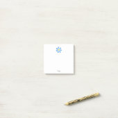Blue Waterverf Daisy Post-it® Notes (Op bureau)