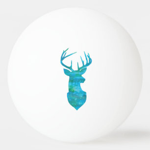 Blue Waterverf Deer Silhouette Pingpongballen
