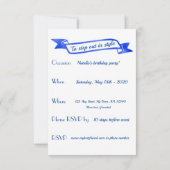 Blue Waterverf Dressage Horse Bedankkaart (Achterkant)