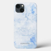 Blue Waterverf Elegant Case-Mate iPhone Case (Achterkant)