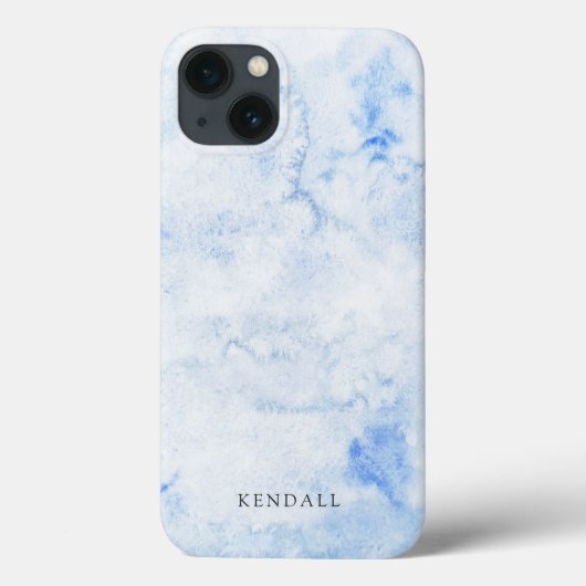 Blue Waterverf Elegant Case-Mate iPhone Case (Achterkant)