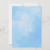 Blue Waterverf Elephant Baby shower - Uitnodiging (Achterkant)