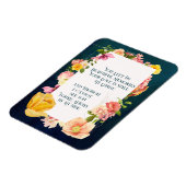 Blue Waterverf Funeral Programme Vibrant Floral Magneet (Linkerzijde)