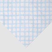 Blue Waterverf Gingham Boy Baby shower Tissuepapier (Detail)