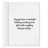 Blue Waterverf Heart 42e verjaardag Kaart (Binnen (Rechts))