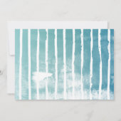 Blue Waterverf Modern Script Afstudeerder Dank u F Bedankkaart (Achterkant)