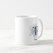 Blue Waterverf Personalized Name Letter Initiaal T Koffiemok (Voorkant rechts)