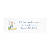 Blue Waterverf Peter Rabbit Boy Etiket (Voorkant)