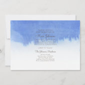 Blue Waterverf Photo Baptism Party Invitation Save The Date (Achterkant)