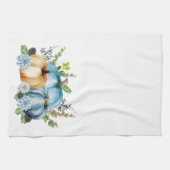 Blue Waterverf Pumpkin Herfst herfst Theedoek (Horizontaal)