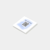 blue waterverf QR scancode voeg aangepaste tekst r Post-it® Notes (Schuin)