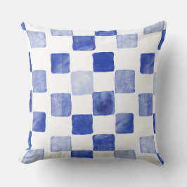 Blue Waterverf Sierkussen