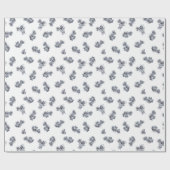 Blue Waterverf Sprig Cadeaupapier (Vlak)