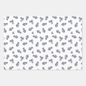 Blue Waterverf Sprig Inpakpapier Vel (Voorkant)