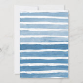 Blue Waterverf Surprise verjaardagsfeestje Kaart (Achterkant)