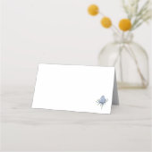 Blue Waterverf Thistle Place Card (Voorkant)
