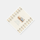 Blue Waterverf Train Baby shower Servet (Hoek)