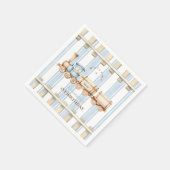 Blue Waterverf trein 1e verjaardag Servet (Hoek)