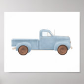 Blue Waterverf Truck Poster (Voorkant)
