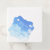 Blue Waterverf Wedding Bedankjes Labels (In situ)