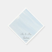 Blue Waterverf Wedding Napkins Servetten (Hoek)