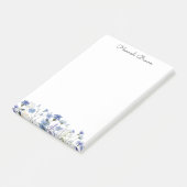 Blue Waterverf Wildflower Garden Post-it® Notes (Schuin)