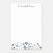 Blue Waterverf Wildflower Garden Post-it® Notes (Voorkant)
