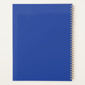 Blue Waterverf Zebra Animal Blowing Gum Bubble Planner (Achterkant)