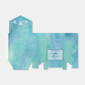 Blue Waterverf Zee Ocean Starfish Wedding Bedankdoosjes (Uitgevouwen)