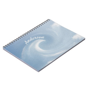 Blue Wave 1 Calming Vreedzame Naam Sjabloon Notitieboek