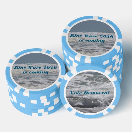 Blue Wave 2026 poker chips (Opstapeling)