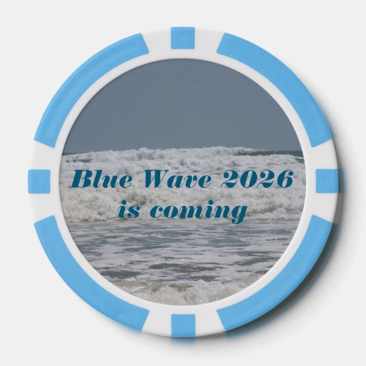 Blue Wave 2026 poker chips (Voorkant)
