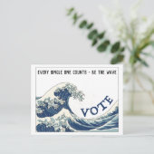 Blue Wave aanpasbare krijgen uit de stemming Briefkaart (Staand voorkant)