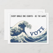 Blue Wave aanpasbare krijgen uit de stemming Briefkaart (Voorkant / Achterkant)