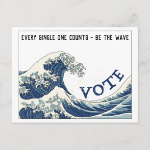 Blue Wave aanpasbare krijgen uit de stemming Briefkaart