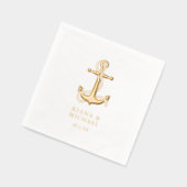Blue Wave Anchor Wedding ID836 Folie Servetten (Links)