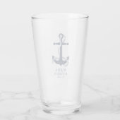 Blue Wave Anchor Wedding ID836 Glas (Achterkant)